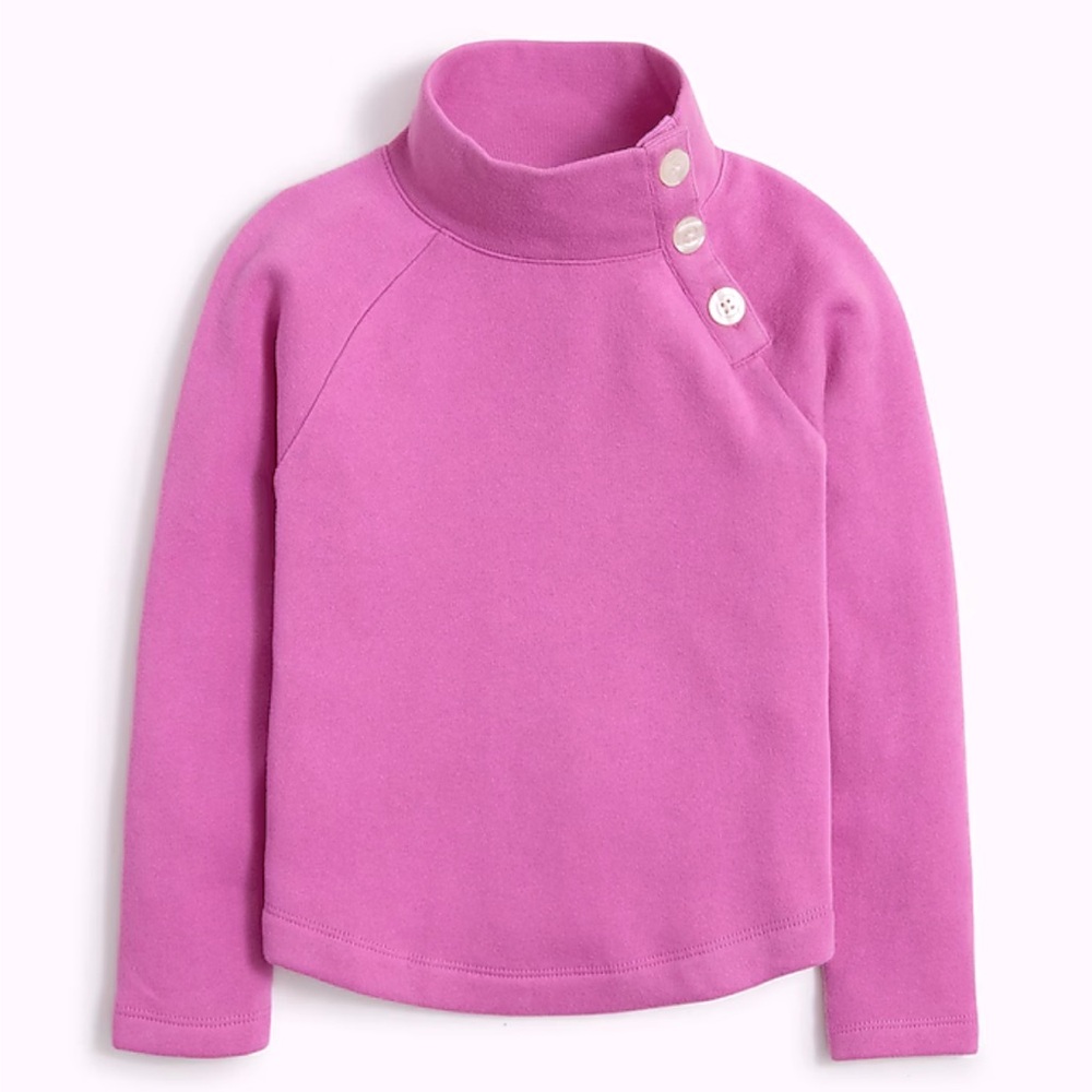 J Crew girls wide button - collar pullover sweatshirt